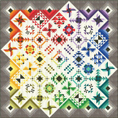 Heritage Square Quilt Kit Large Size 103 X 103 By Chris