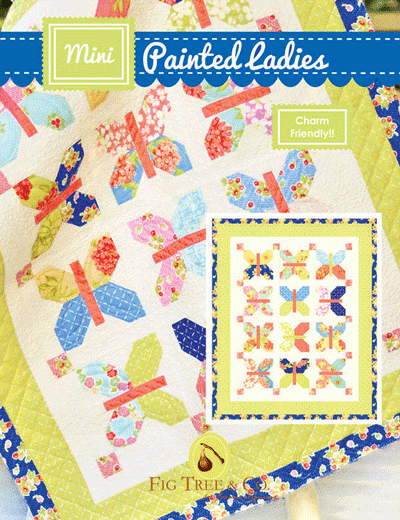 Mini Painted Ladies - mini quilt pattern *