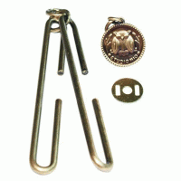 Slide Clasp - 4" (10 cm) Antique Gold Finish with Magnetic Snap - Large Size