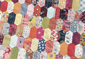 Postcard Project #5 - Stretched Hex - Pattern and Acrylic Template